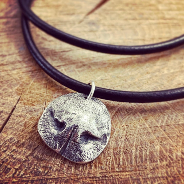 Cat Nose Print Leather Necklace