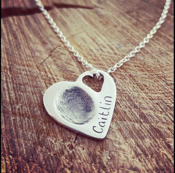 fingerprint heart to heart pendant