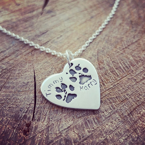 Double Paw Print Chain
