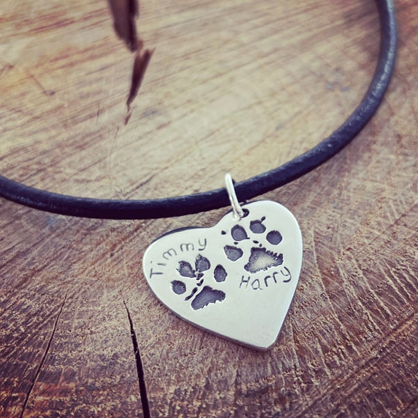 Double Paw Print Necklace