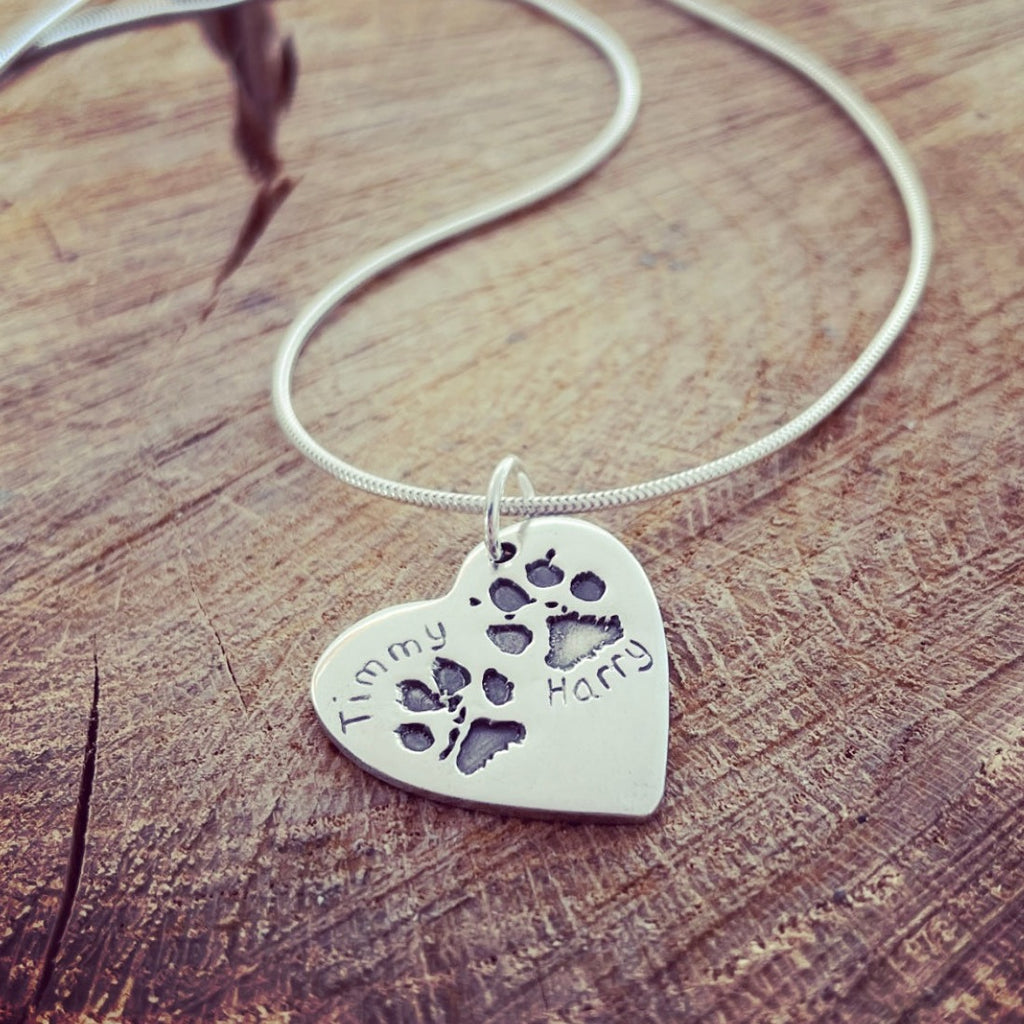 Dog paw print jewellery sale