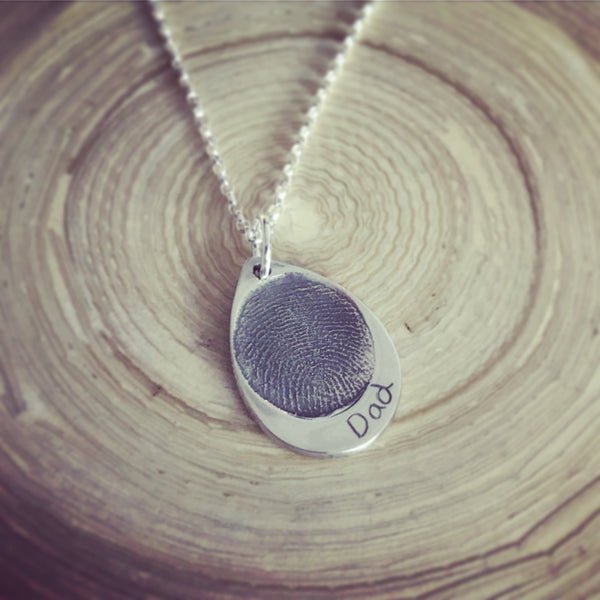 Teardrop Fingerprint Pendant Memoria