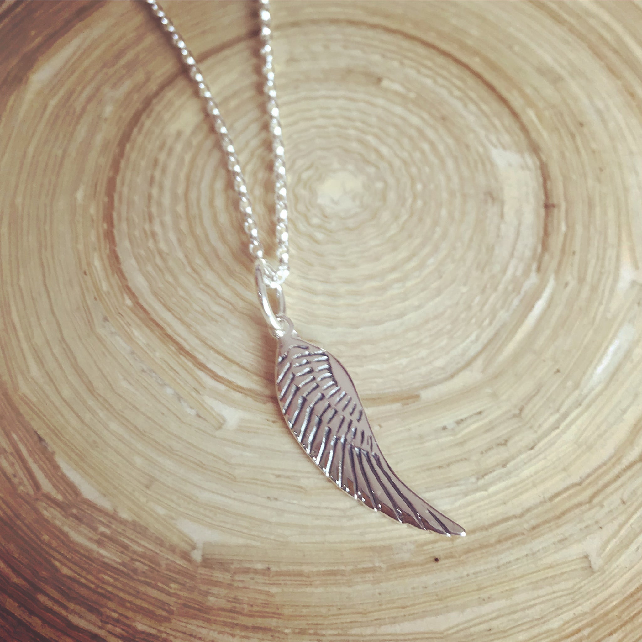 Sterling Silver Angel Wing Pendant