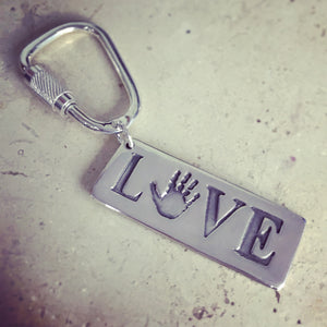 handprint LOVE keyring