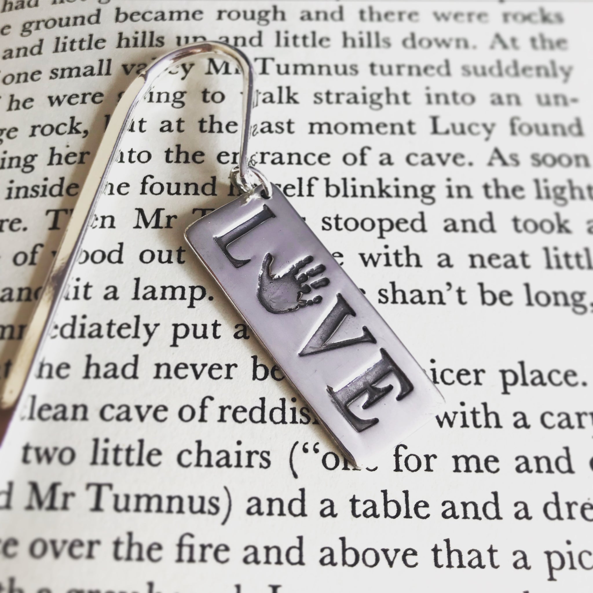 LOVE bookmark handprint