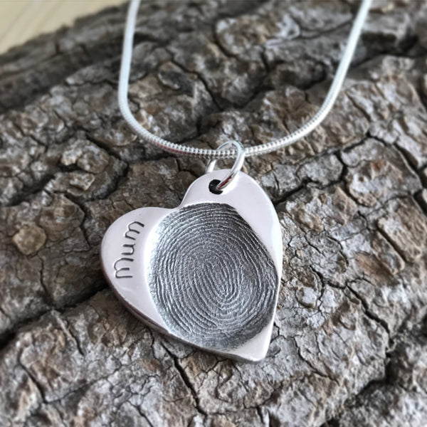 memorial fingerprint jewellery necklace