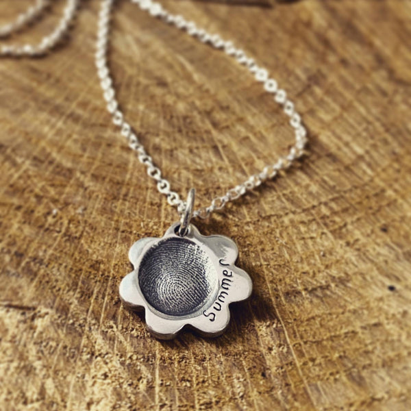 Flower Pendant on a Belcher Chain