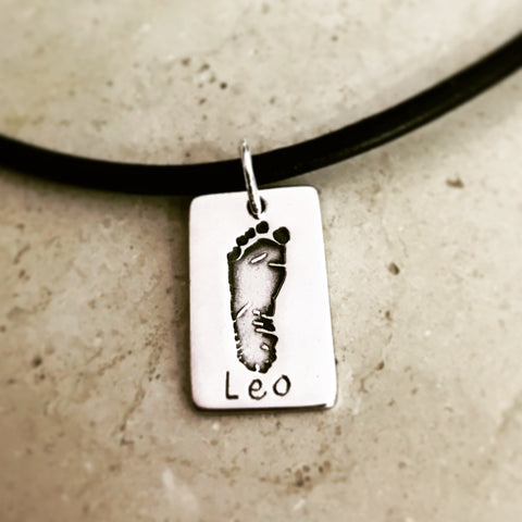 Hand or Foot Print Dog Tag