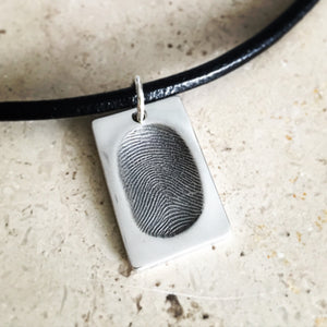 Stainless steel on sale fingerprint jewelry
