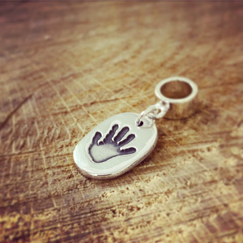 handprint oval charm pandora bracelet