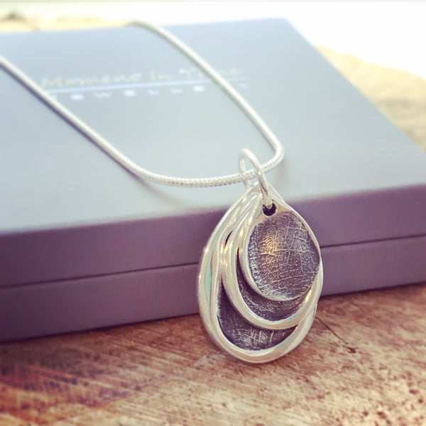 Triple Cascading Teardrop Pendants