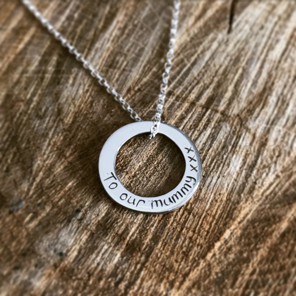 Open Circle Personalised Necklace Moment In Time Jewellery