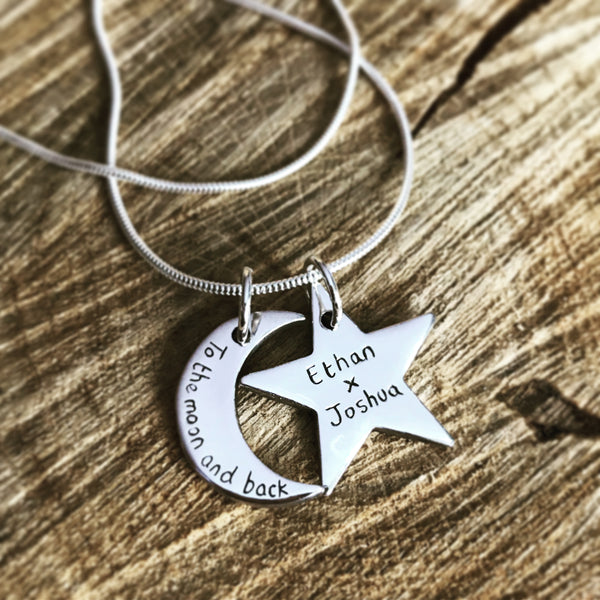 moon and star necklace