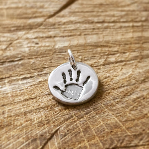 handprint circle charm