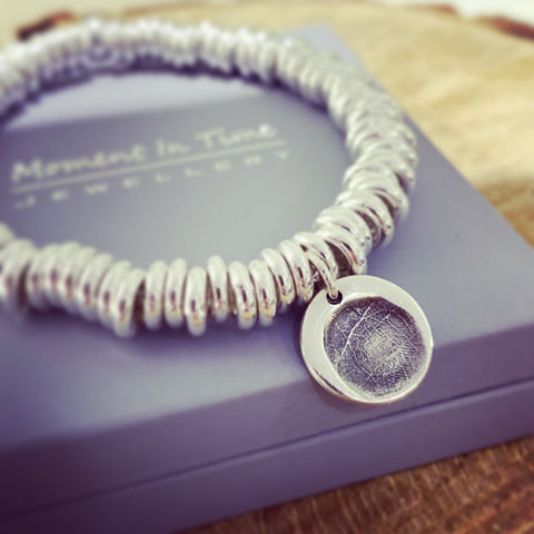fingerprint circle charm sweetie bracelet