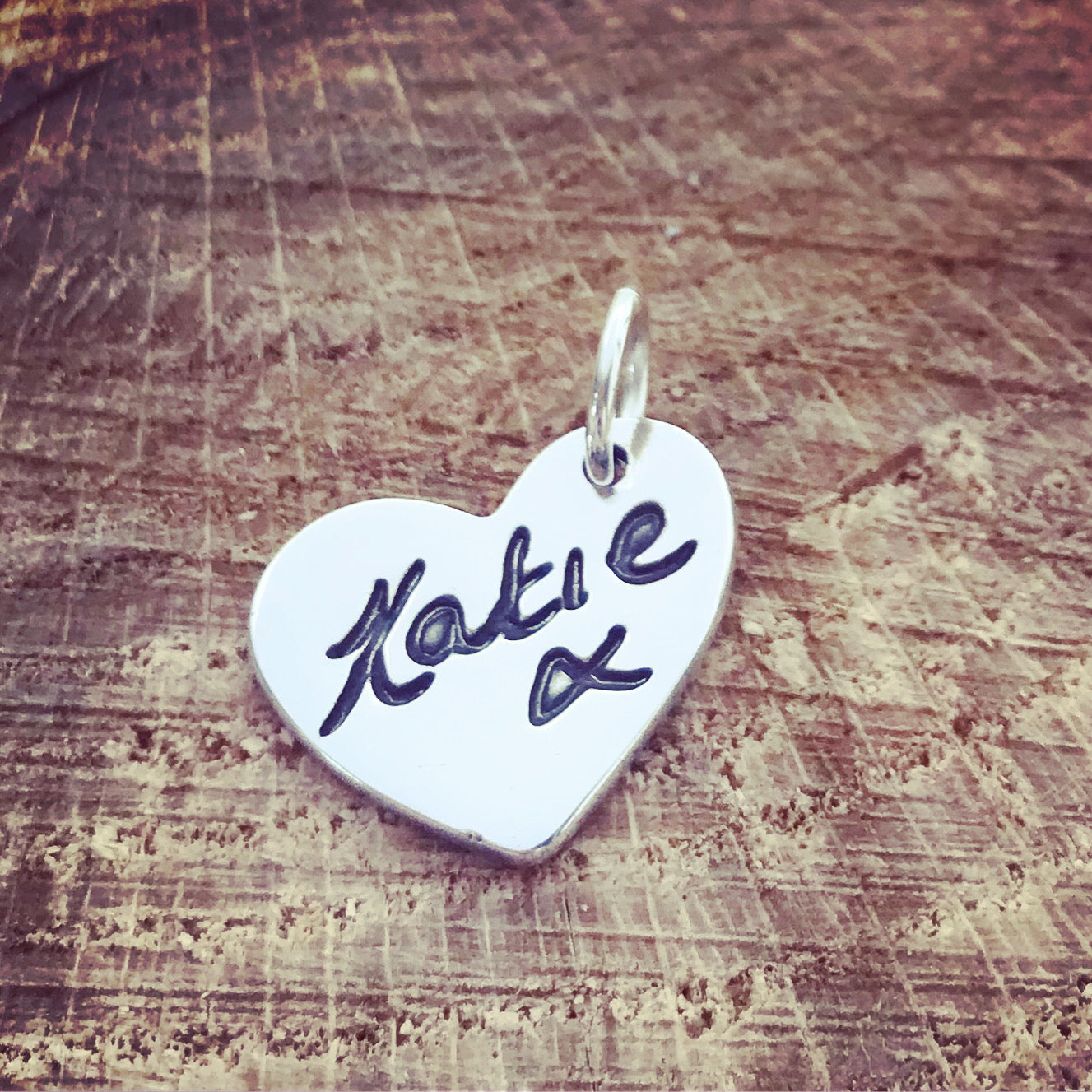 handwriting hand pendant
